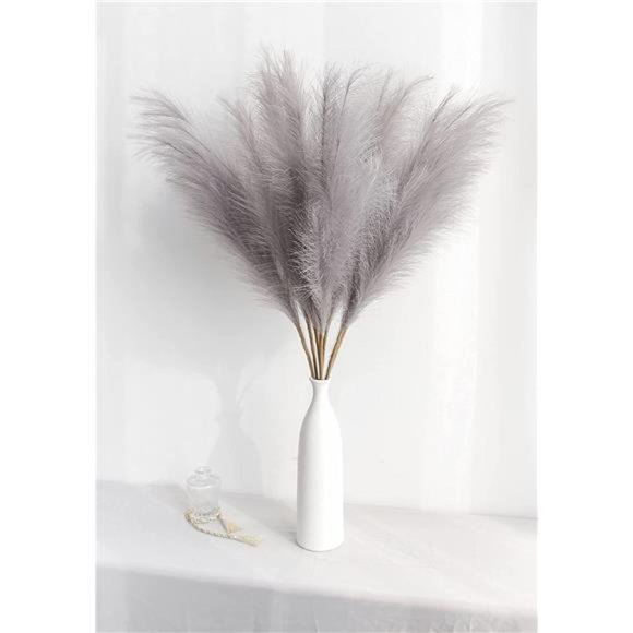 7-Pcs 38"/3.1FT Faux Pampas Grass Large Tall Fluffy Artificial Fake Flower Boho - Picture 3 of 7
